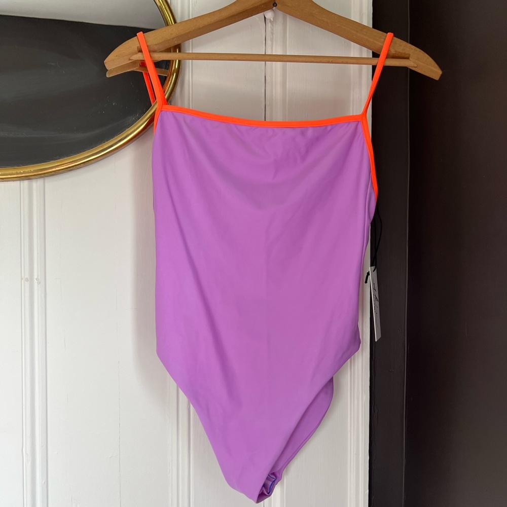 Lavender / Neon Orange One Piece